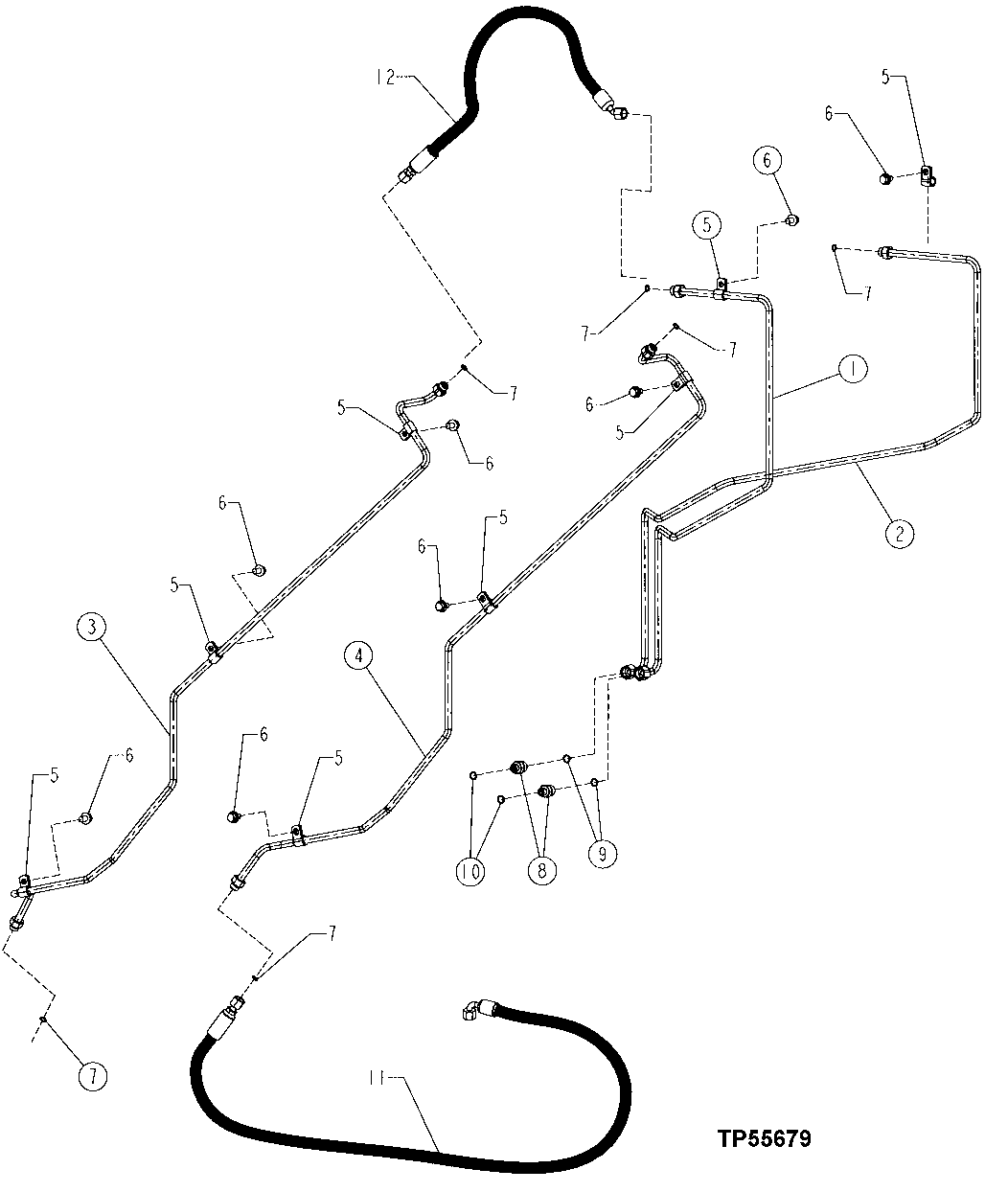 Pin Disconnect Hydraulic Lines (For Use With Tool Carrier or Log Loader)