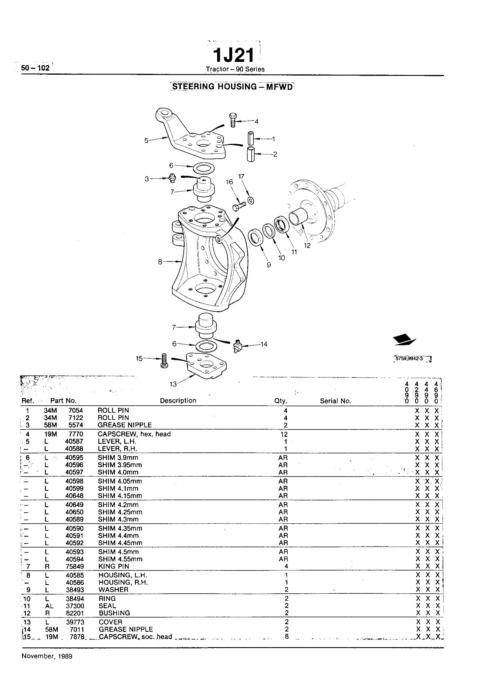 Power Train Steering Housing - MFWD Axle (Continued)