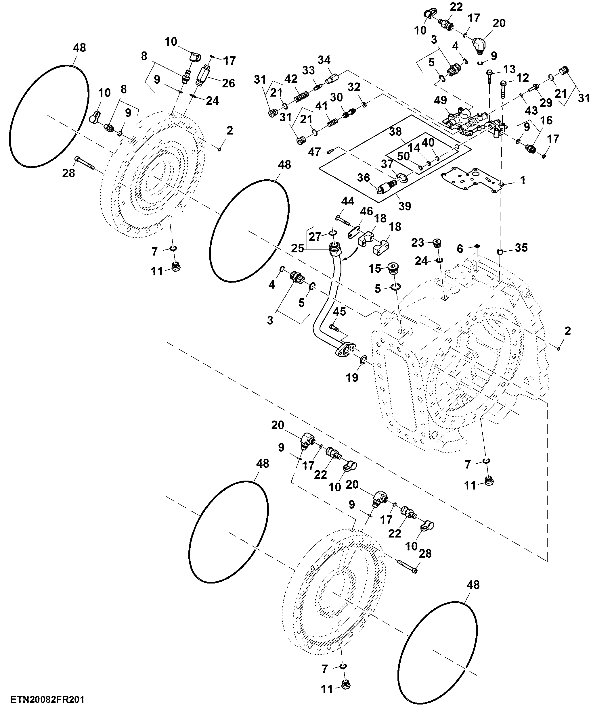 Front Differential Case, Double Reduction (1/2) ( - 056100)