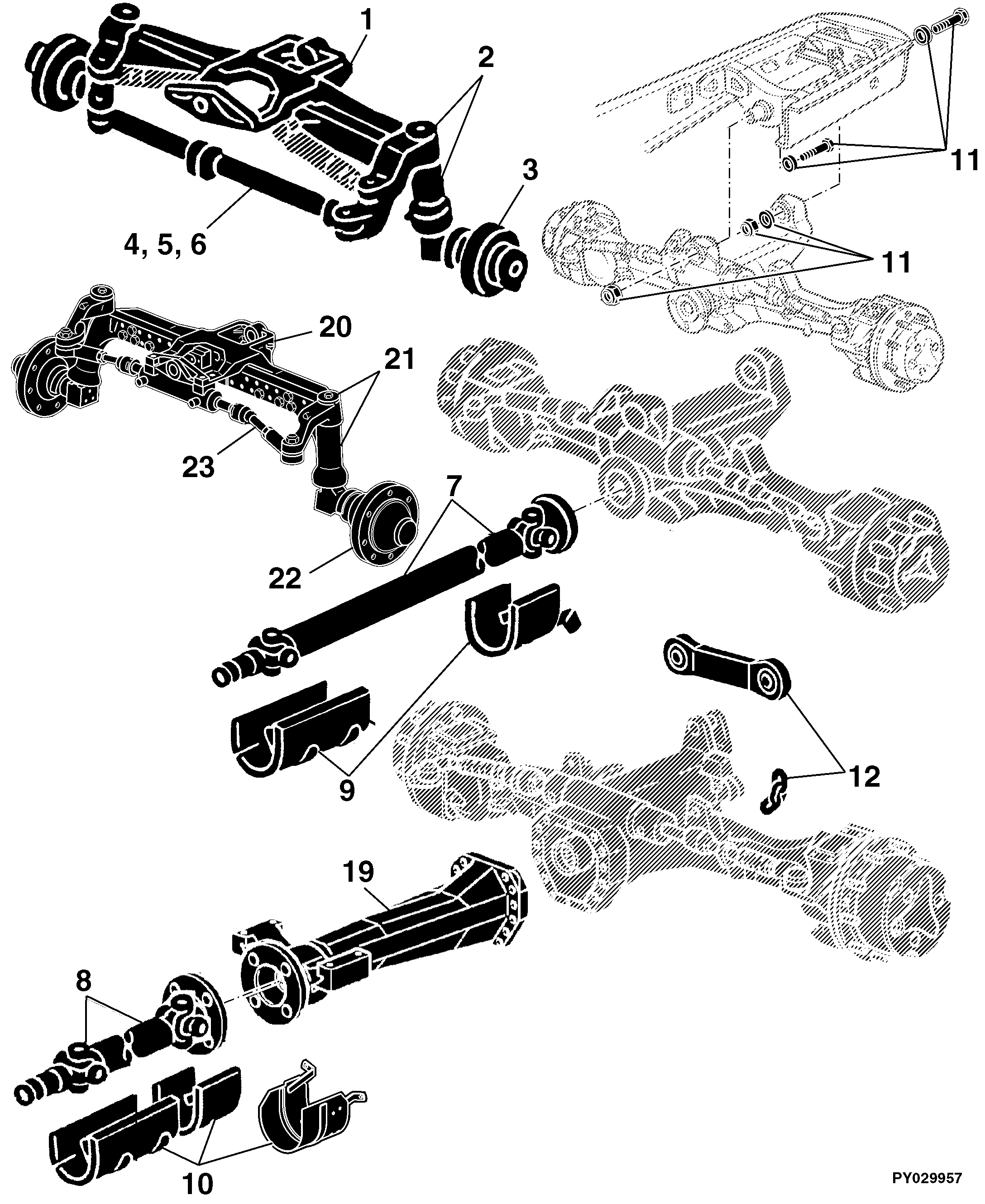 81 MFWD Front Axle Accessories and 2WD Front Axles