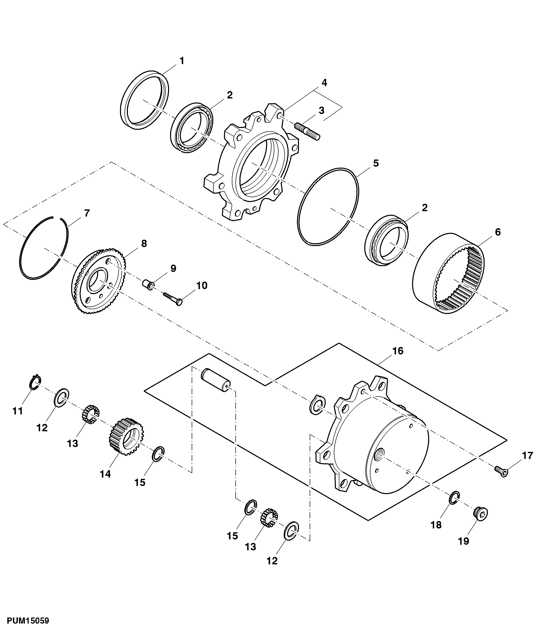 MFWD Wheel Hub and Final Reduction, RE197584