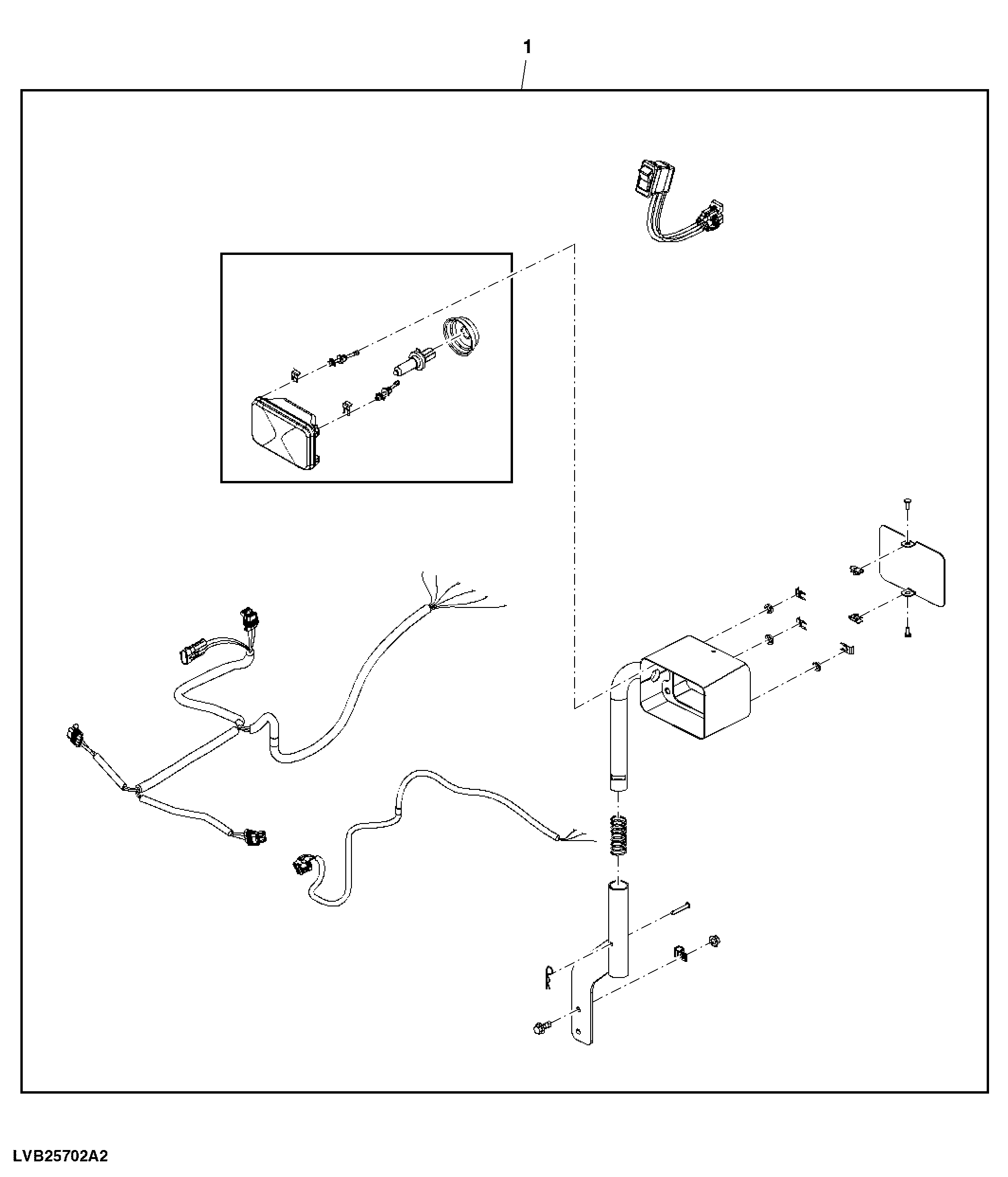 Auxiliary Driving Lights, Use W/ Loader, Attachment