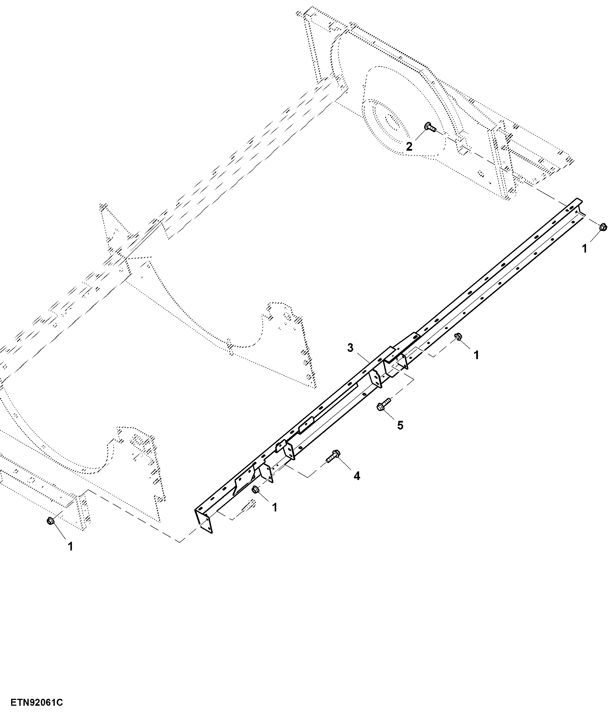 Separator Rail, Active Concave Isolation, LH