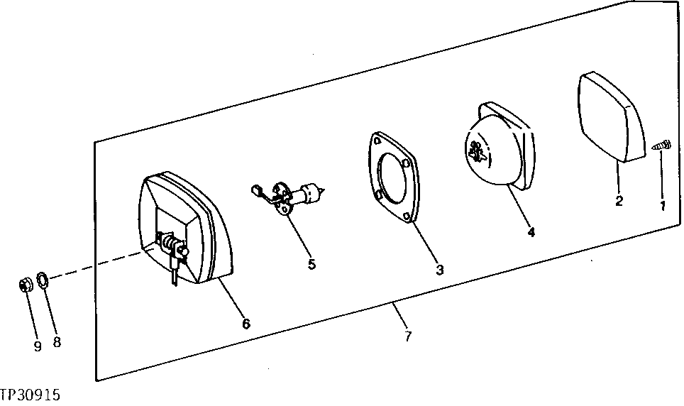 FRONT TRACTOR LAMP AND FRONT AND REAR WORK LAMP
