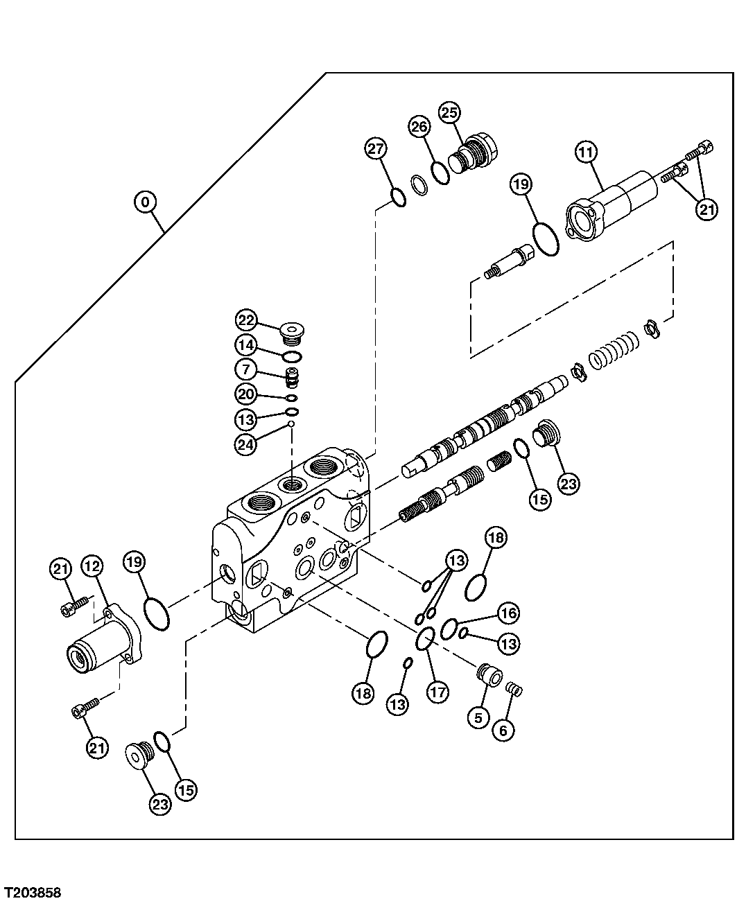 MAIN CONTROL VALVE COMPONENTS - BLADE SECTION