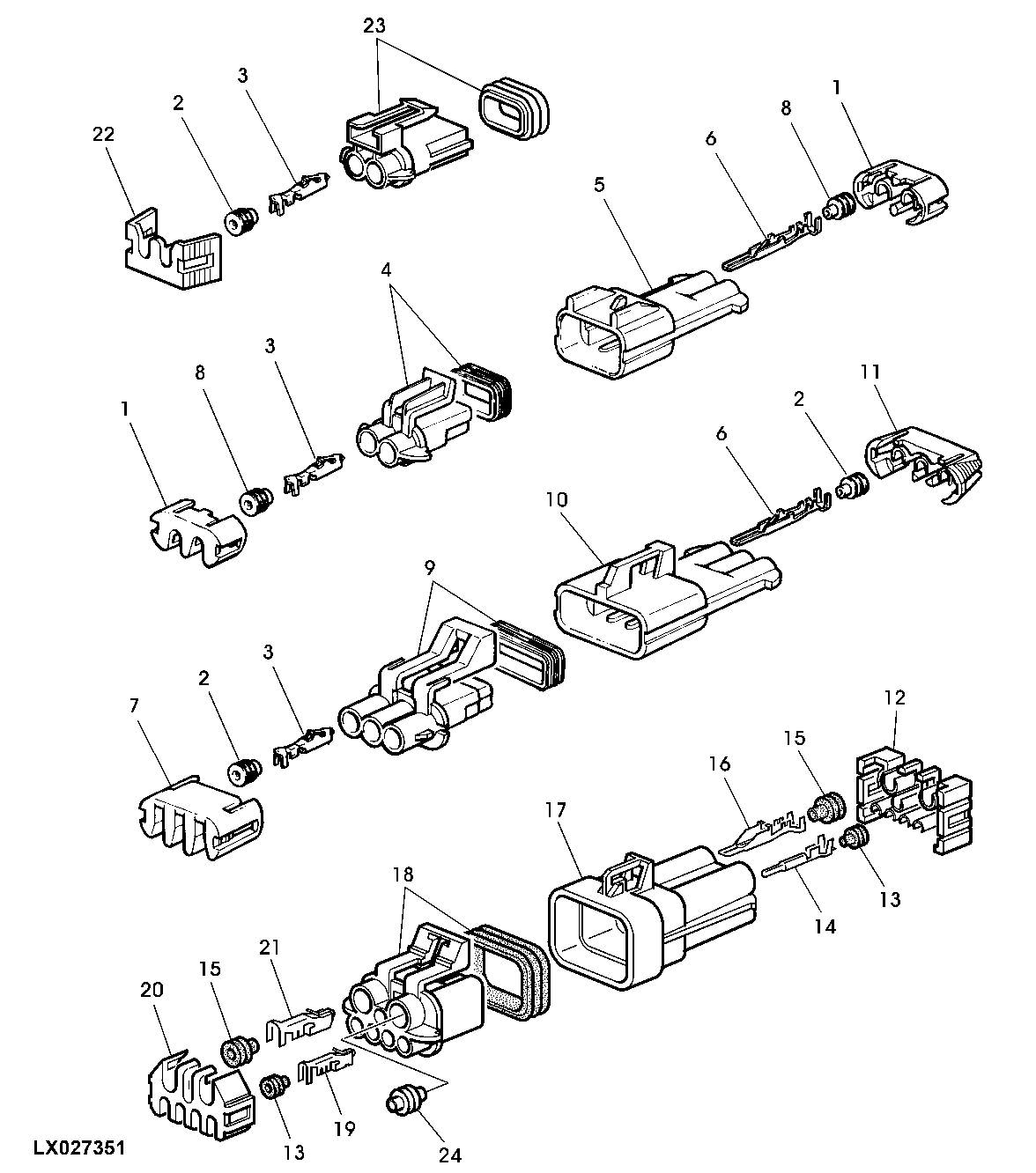 CONNECTORS 2-, 3- OR 7-TERMINAL (METRI PACK)