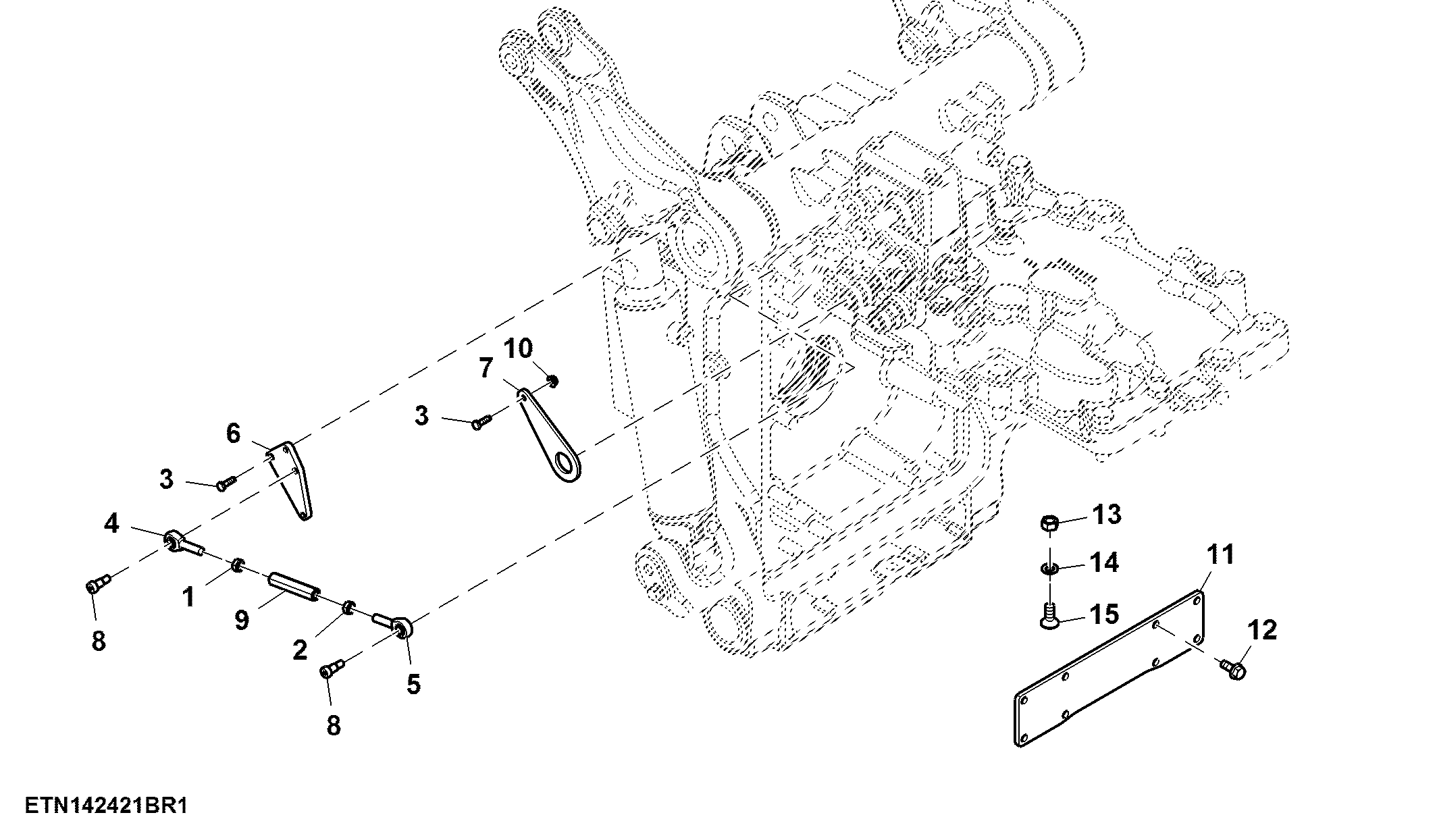Hitch Valve Feedback Linkage, W/ Draft Sense