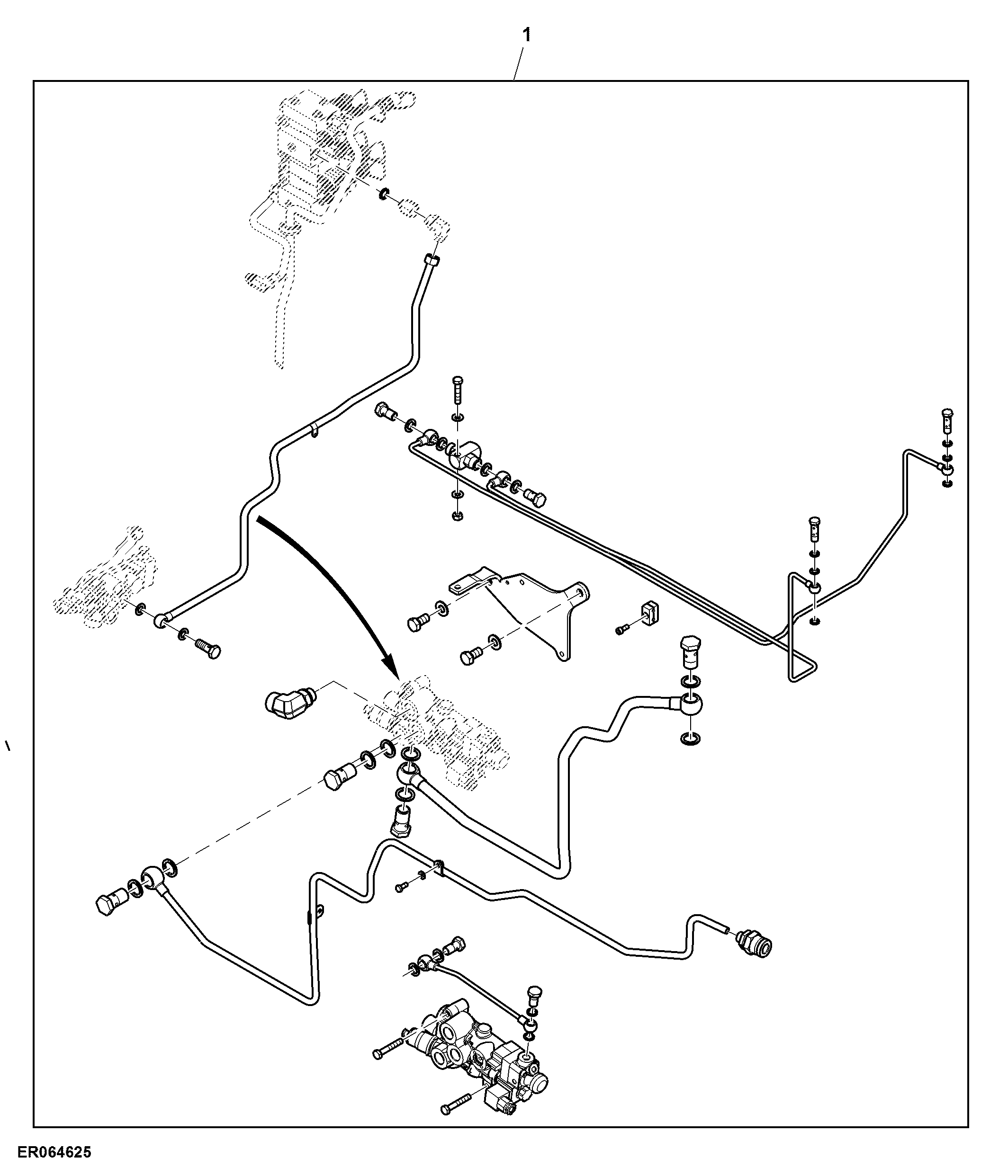 Attachment, Hydraulic Trailer Brake Valve, W/ Flow Control
