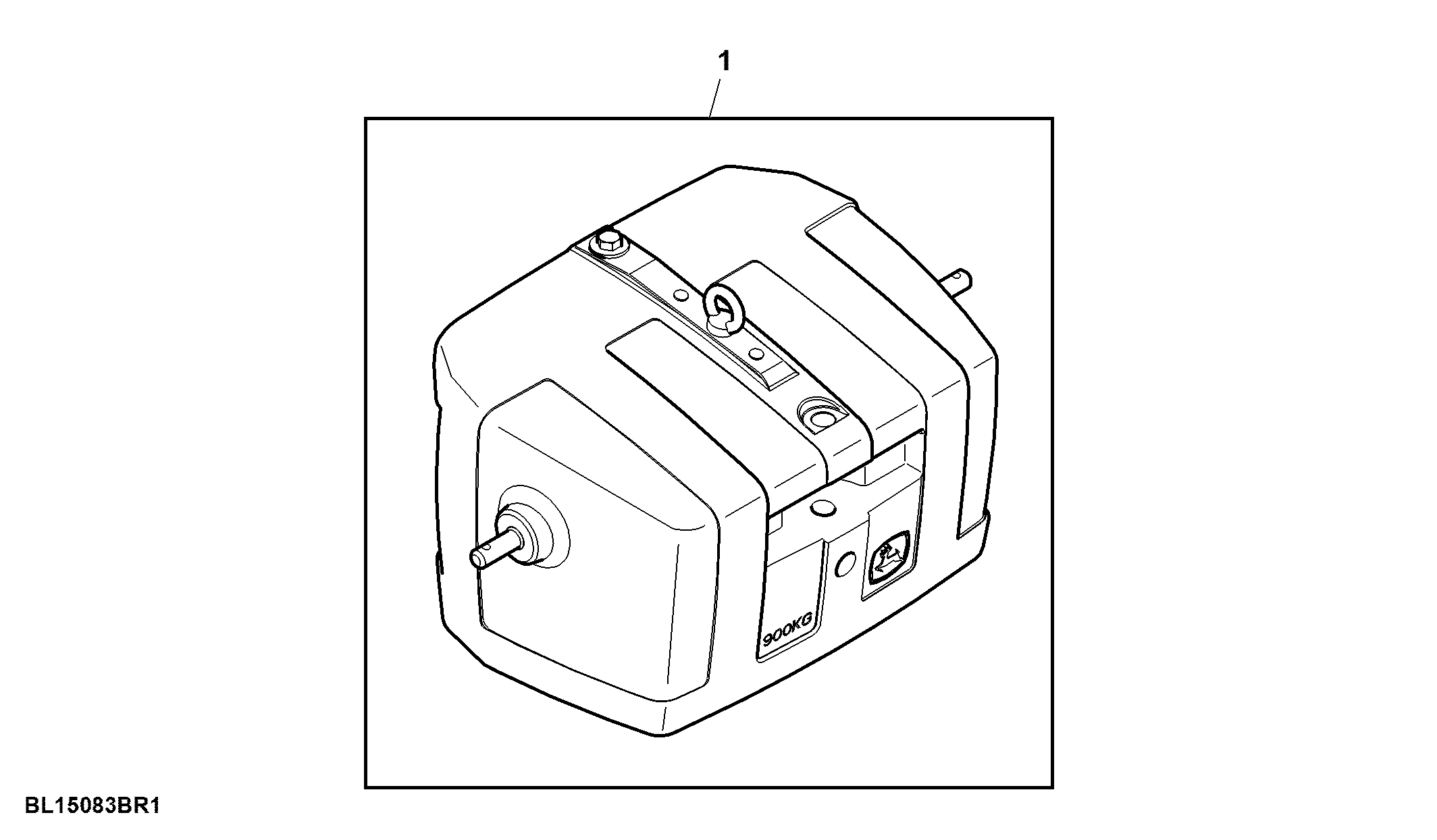 Pick Up Weight, W/ MFWD, 900 kg, Attachment