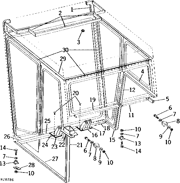 Operator's Cab Mounting Brackets, Bushings, And Seals