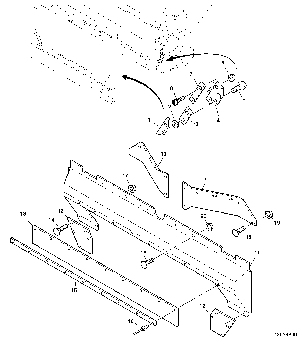 Feeder House-Oscillating Plate, Leveling System