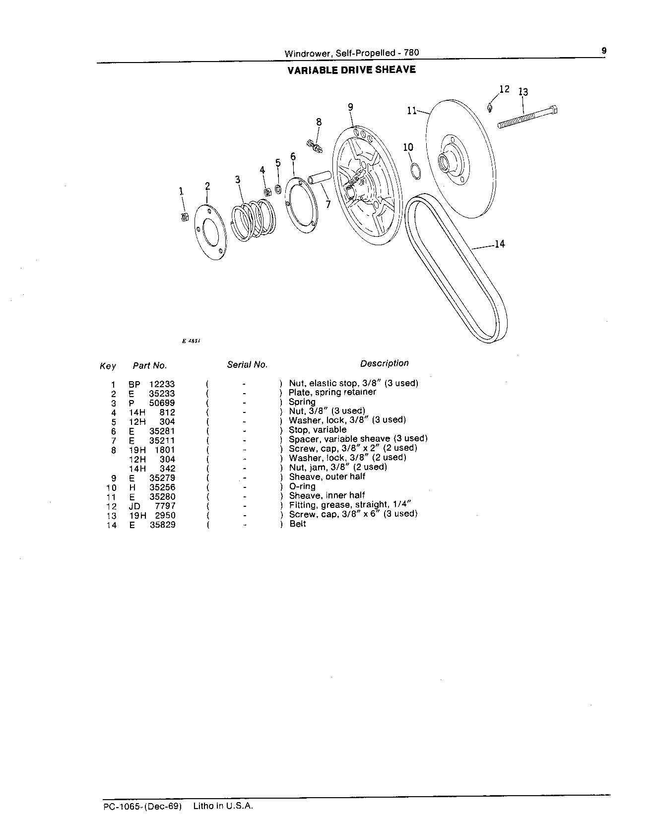 Drive sheave, variable