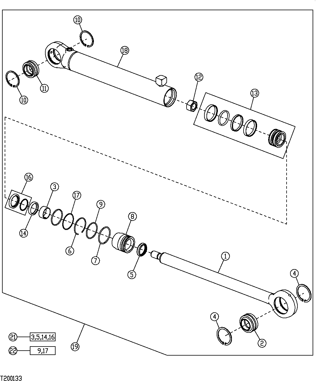 Blade Angle Hydraulic Cylinder Components ( - 291536)