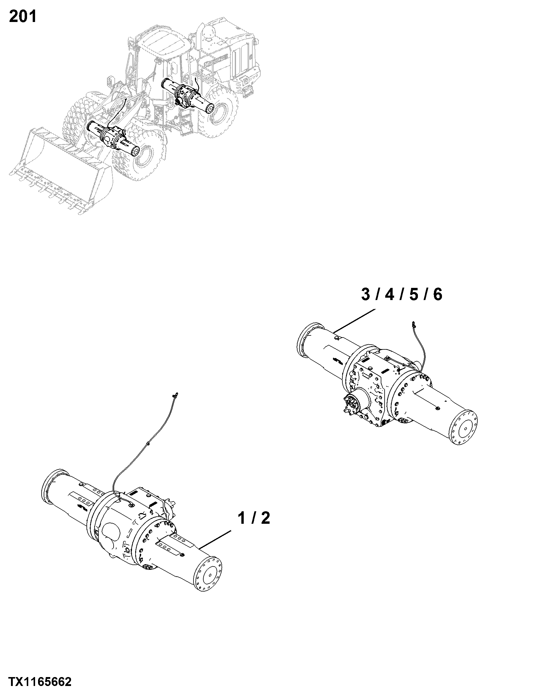 0201 Drive Axle Hsg & Support (Inc. Final Drives)