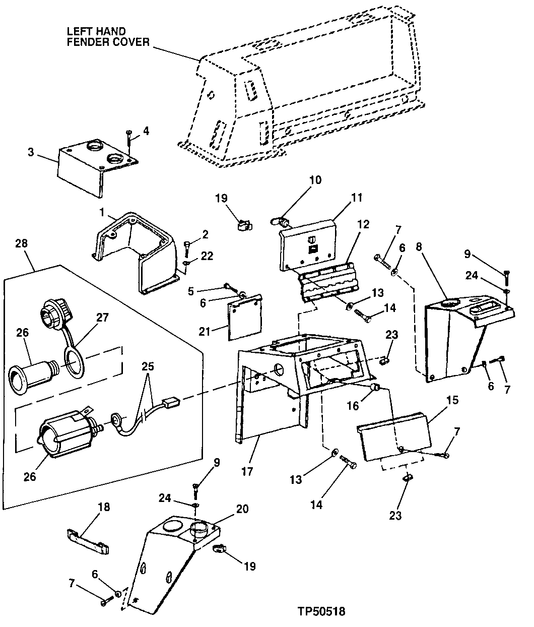 Side Instrument Panel Housing and Stabilizer Lever Cover (Canopy)