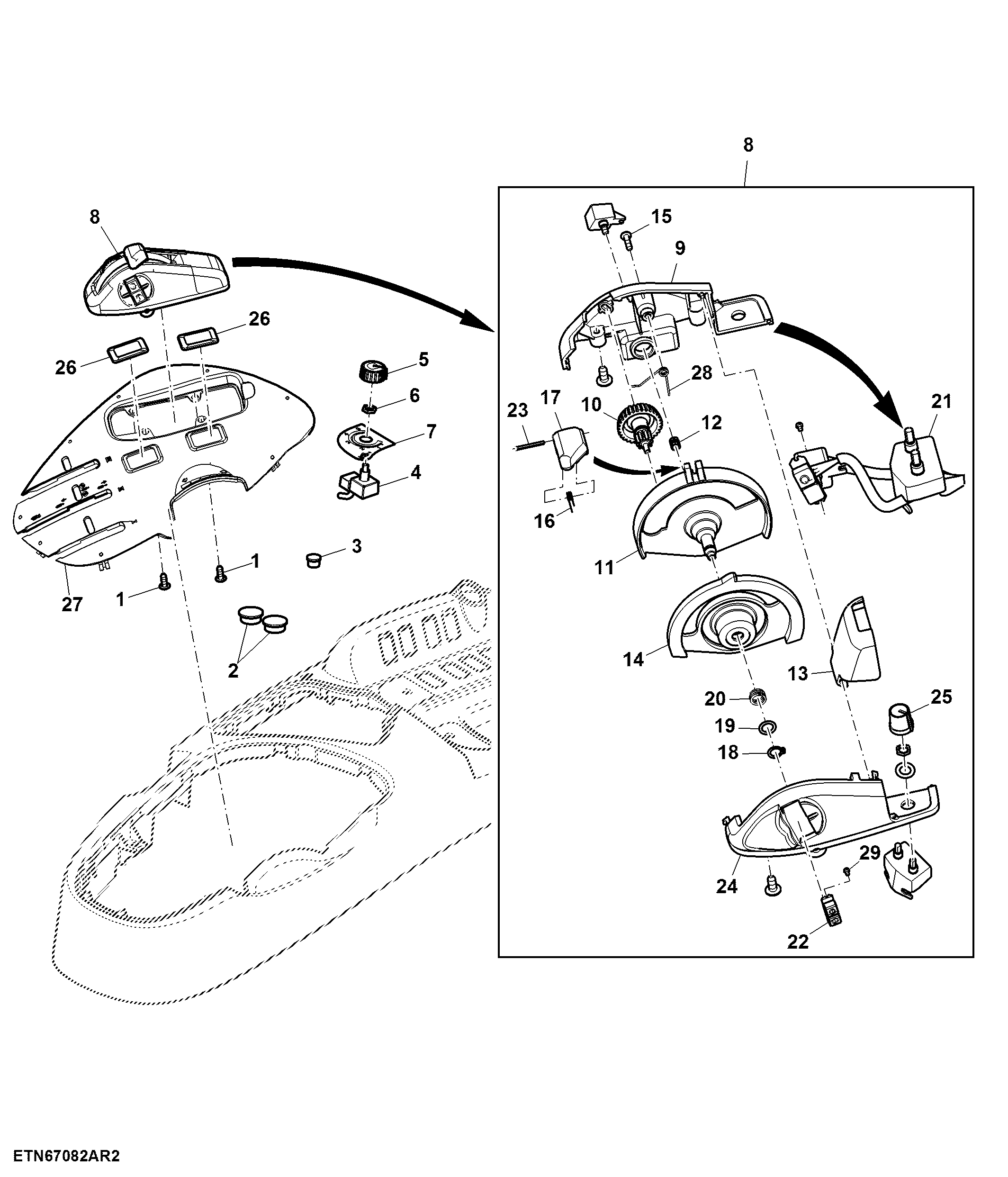 Rear Hitch Controls, Electro-Hydraulic, Cab