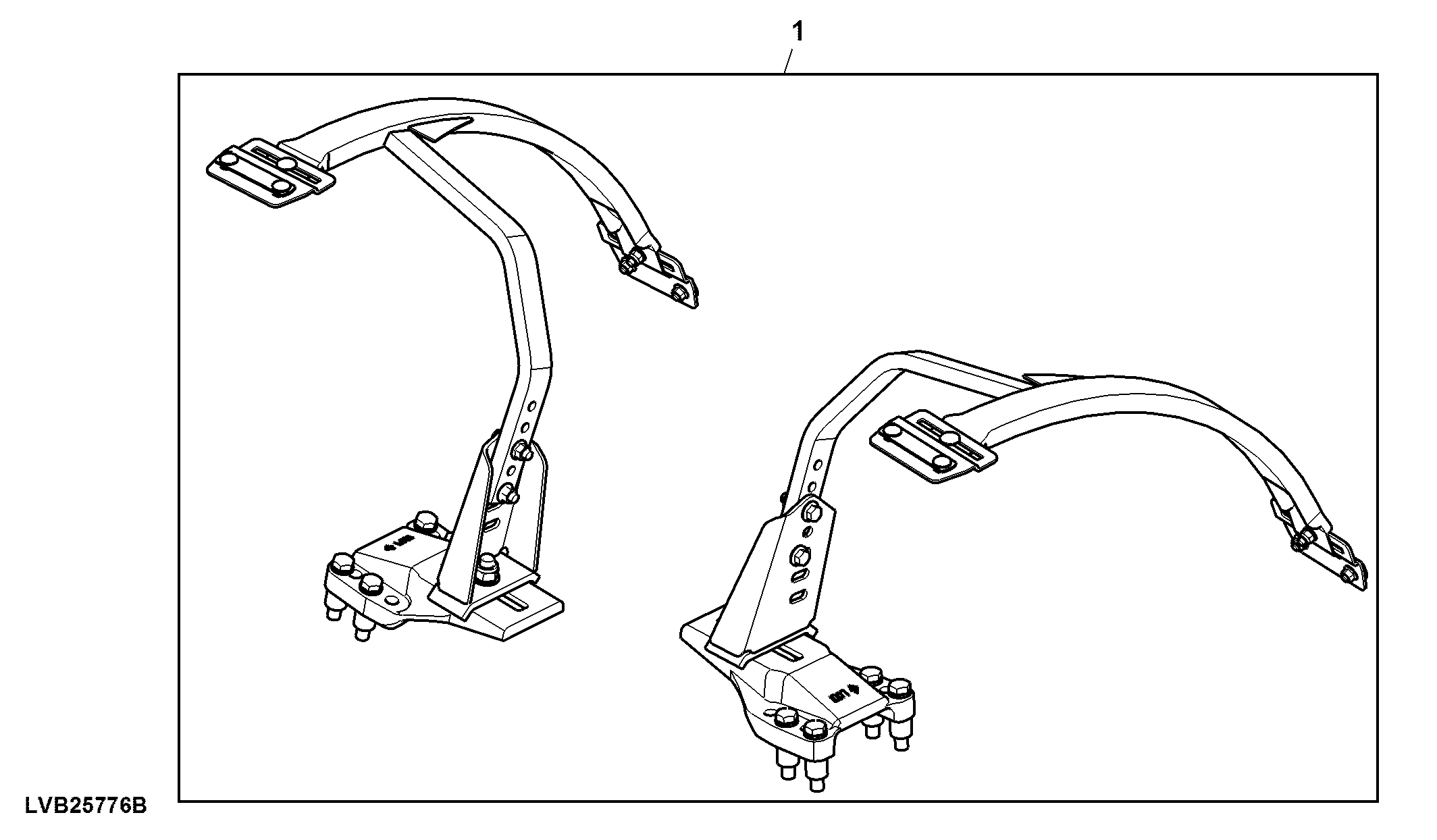 Attachment, Front Fender Mounts, W/O loader