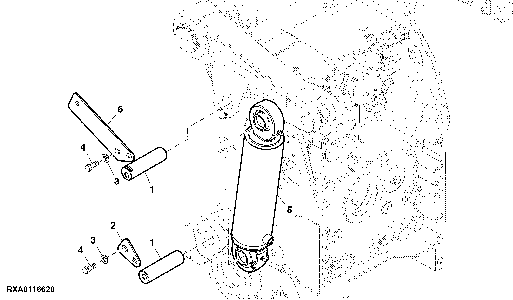 Lift Cylinders, W/ Stabilizers, Single Acting
