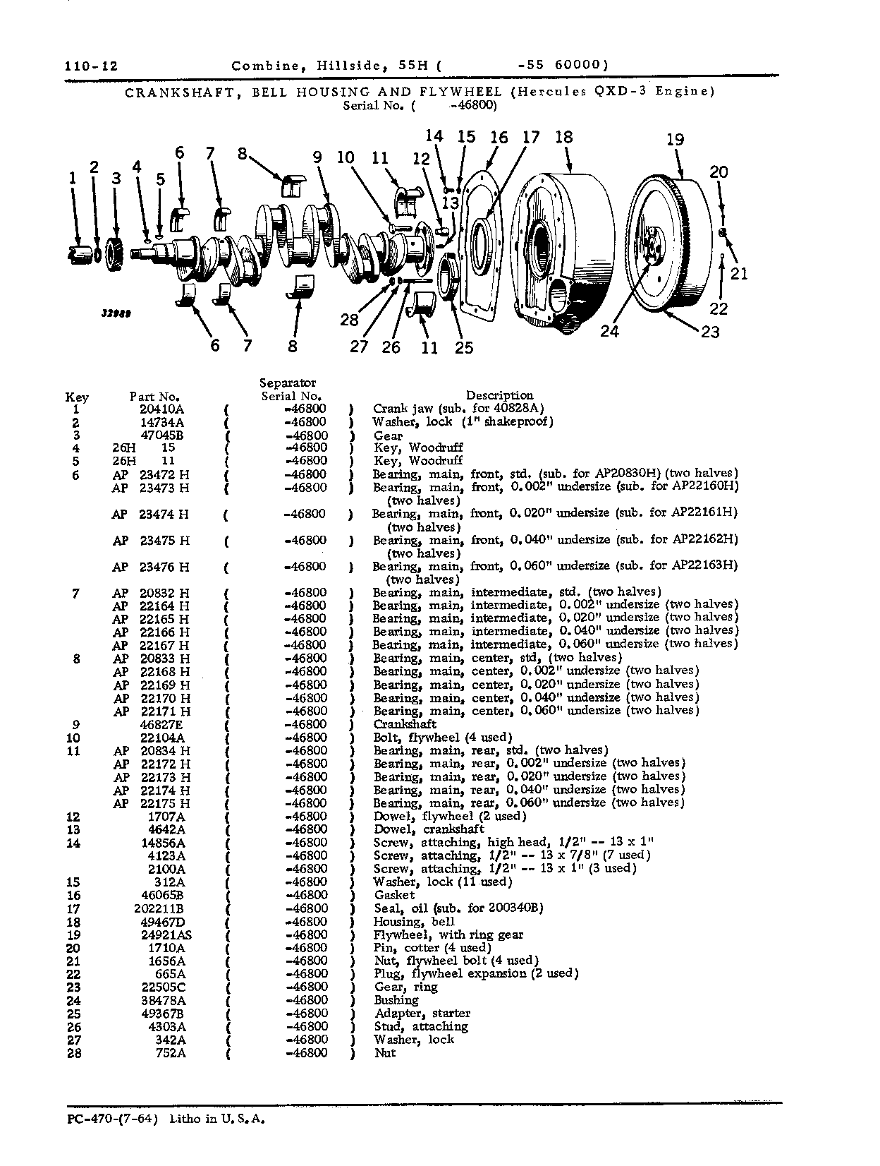 Bearings, main (engine)