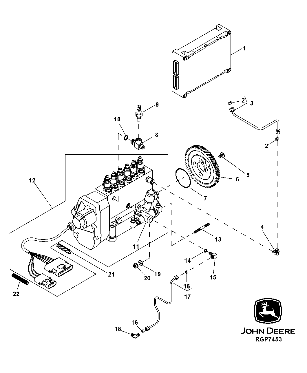 FUEL INJECTION PUMP, LINES AND ENGINE CONTROLLER (LATE VERSION) (ESN 132908-199999))