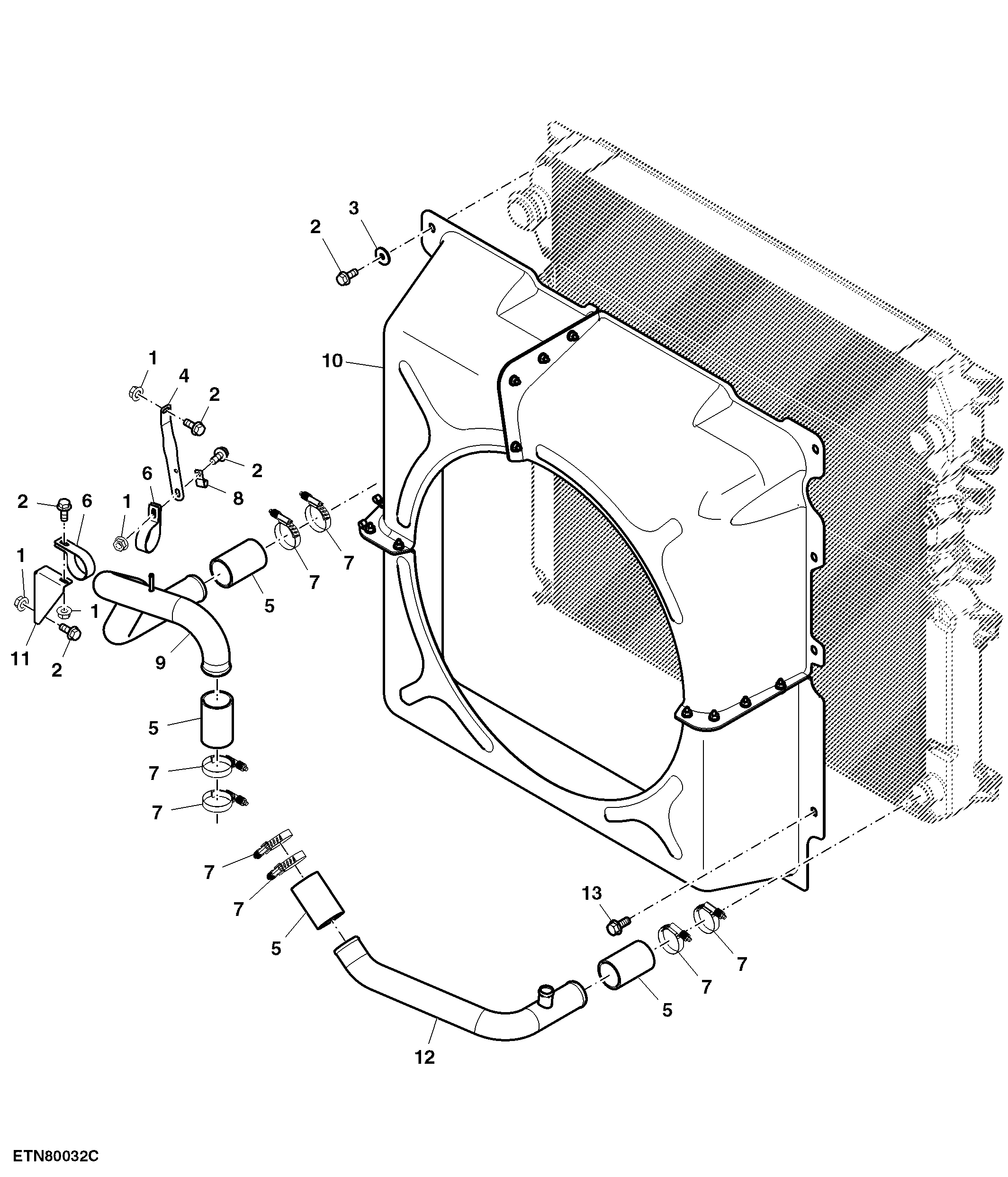 Engine Cooling System - Shrouds and Plumbing - Interim Tier 4
