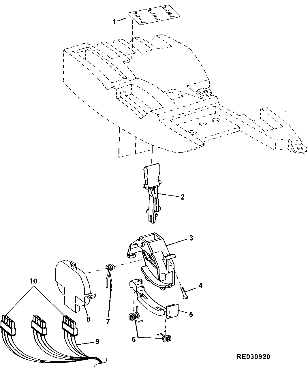 SELECTIVE CONTROL LEVERS 1, 2 AND 3 (ARMREST)