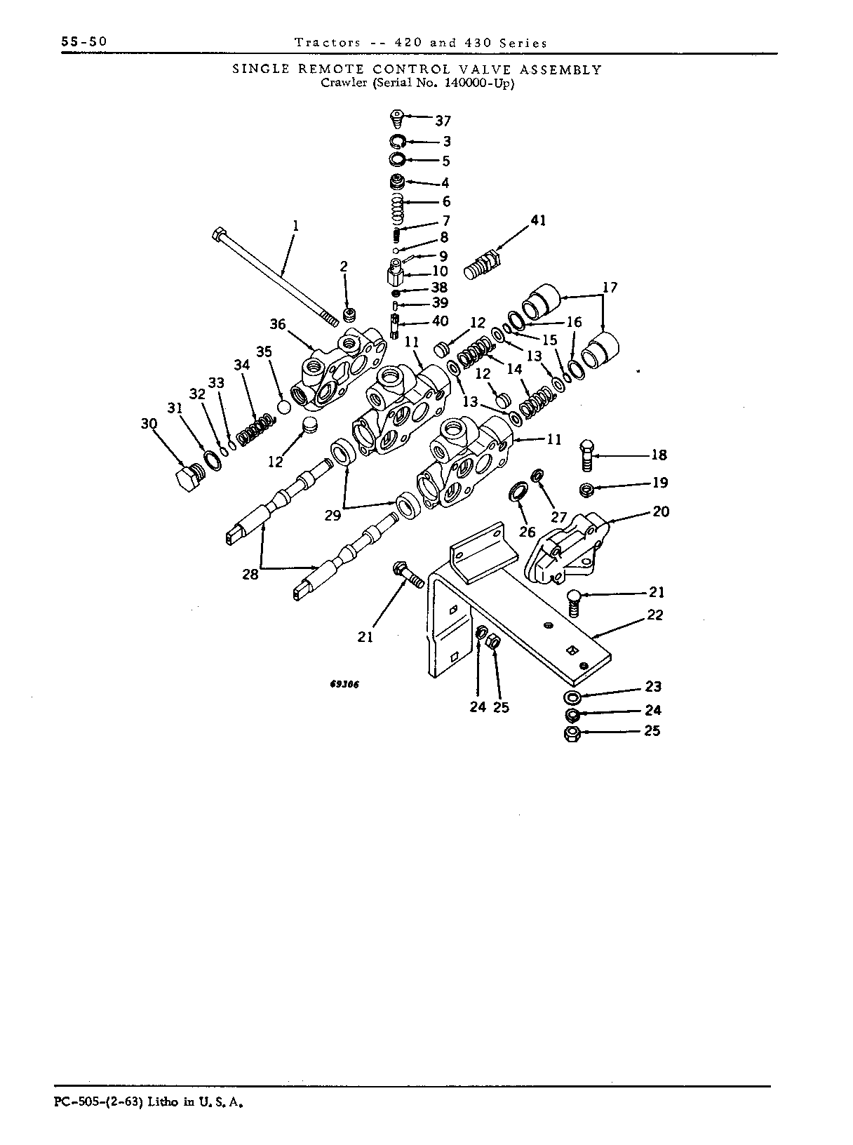 Remote control valve, single (C) (140000 - up)