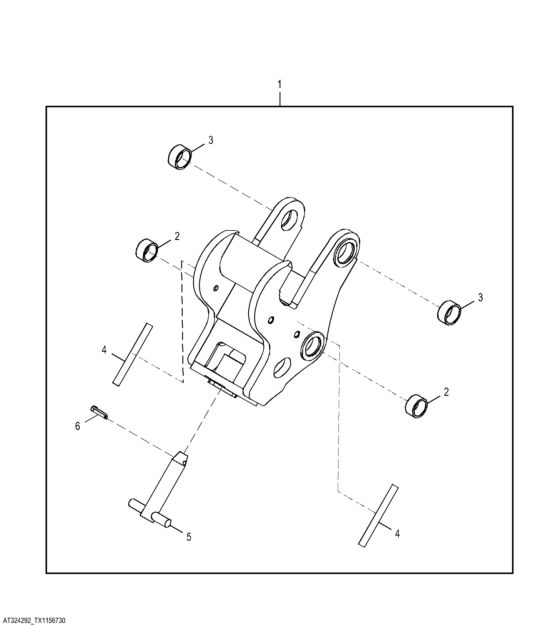 Coupler, Top Hook Backhoe Bucket