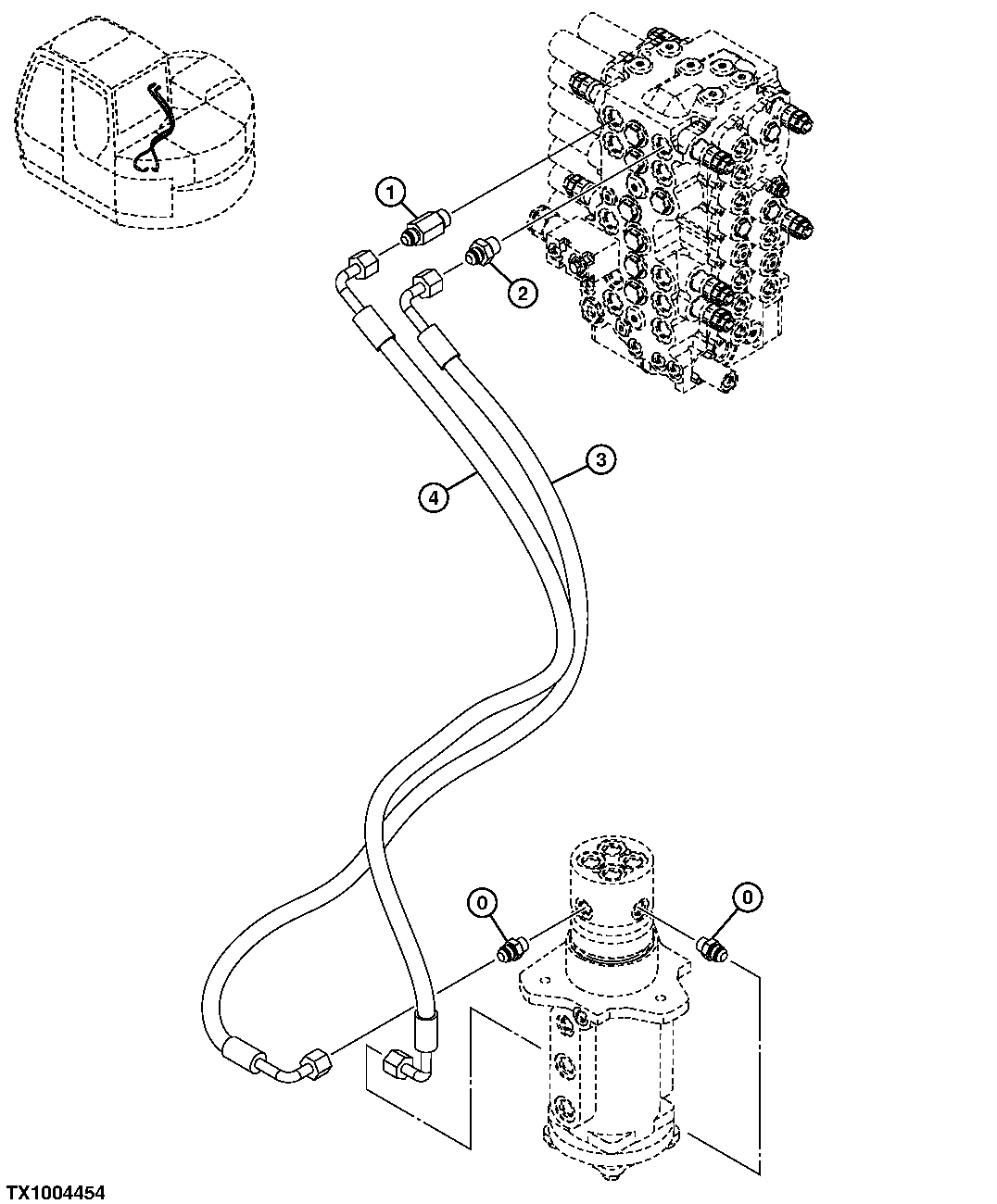 MAIN LINES (CONTROL VALVE TO CENTER JOINT--BLADE)