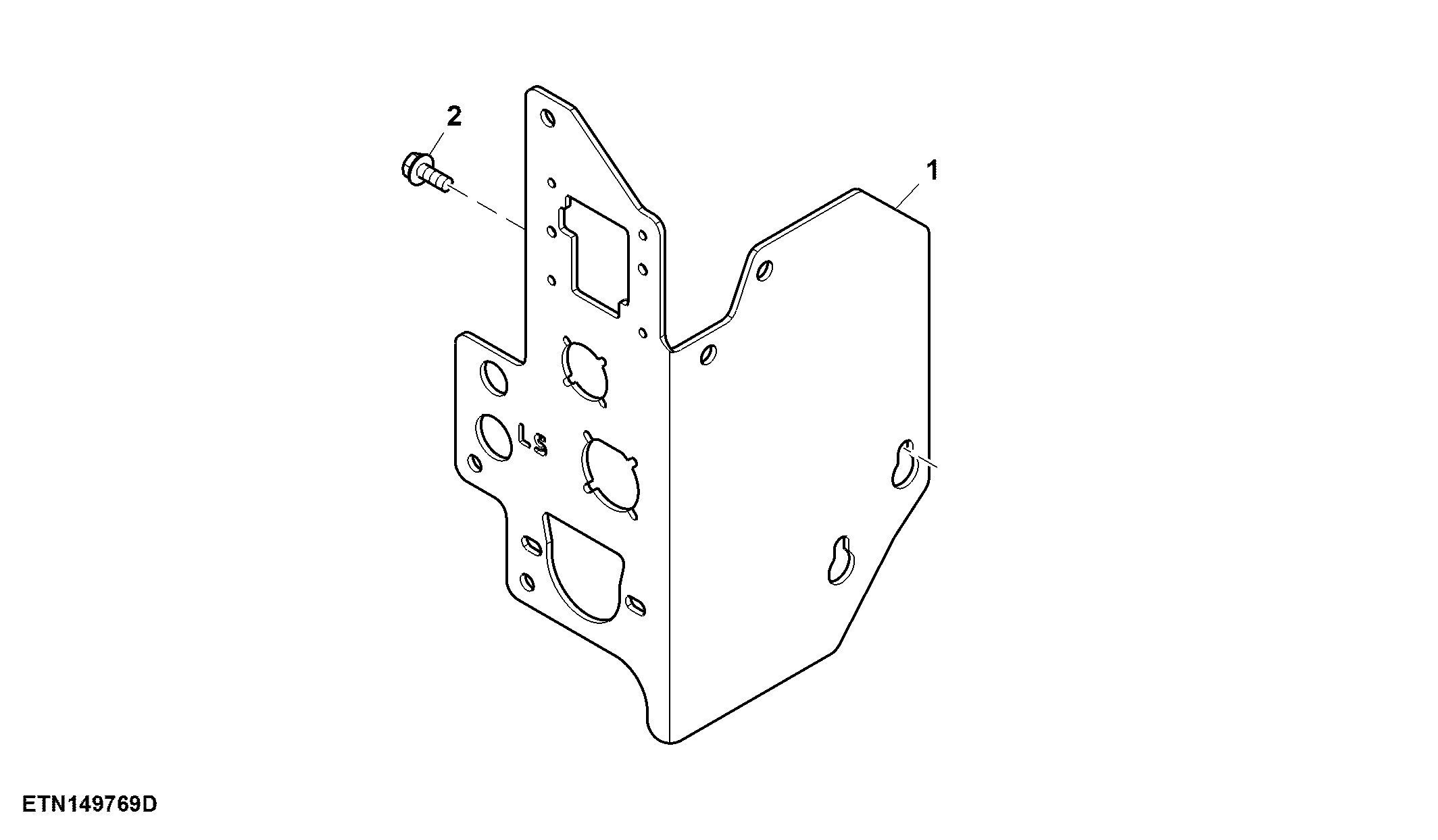 Bracket, Rear Implement Connector, W/O Air Trailer Brakes (For EU) (058001 - )