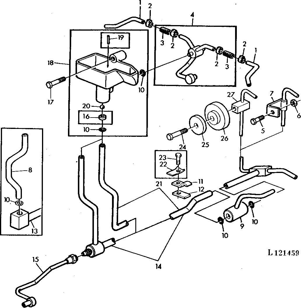 LUBRICATING LINES/OIL CUP (SYNCHRONIZED TRANSMISSION)