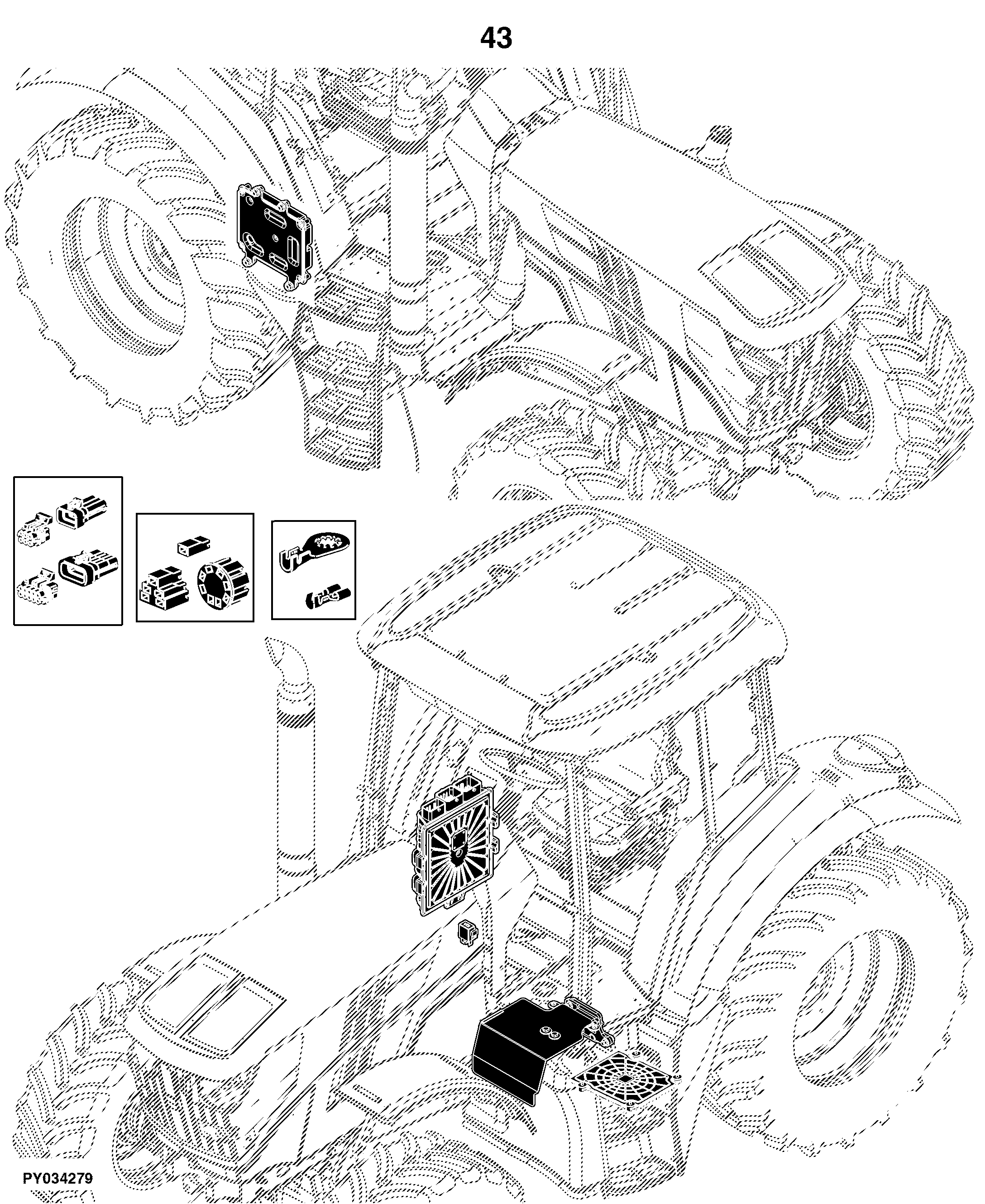 6105M Tractor (Europe Edition, Engine SN: 4045RXXXXXX)(Interim Tier 4)