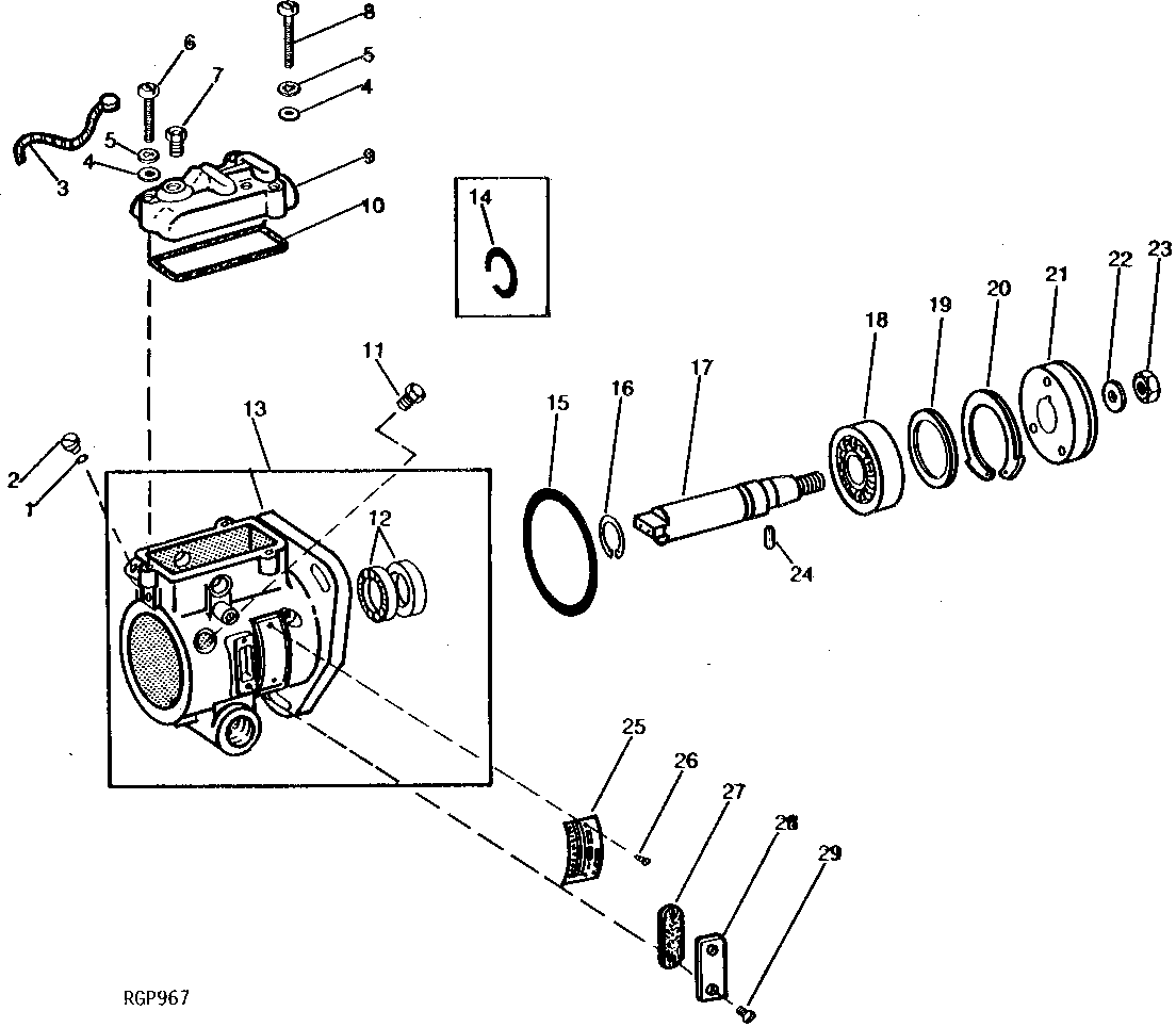 FUEL INJECTION PUMP HOUSING AND DRIVE (500000 - )
