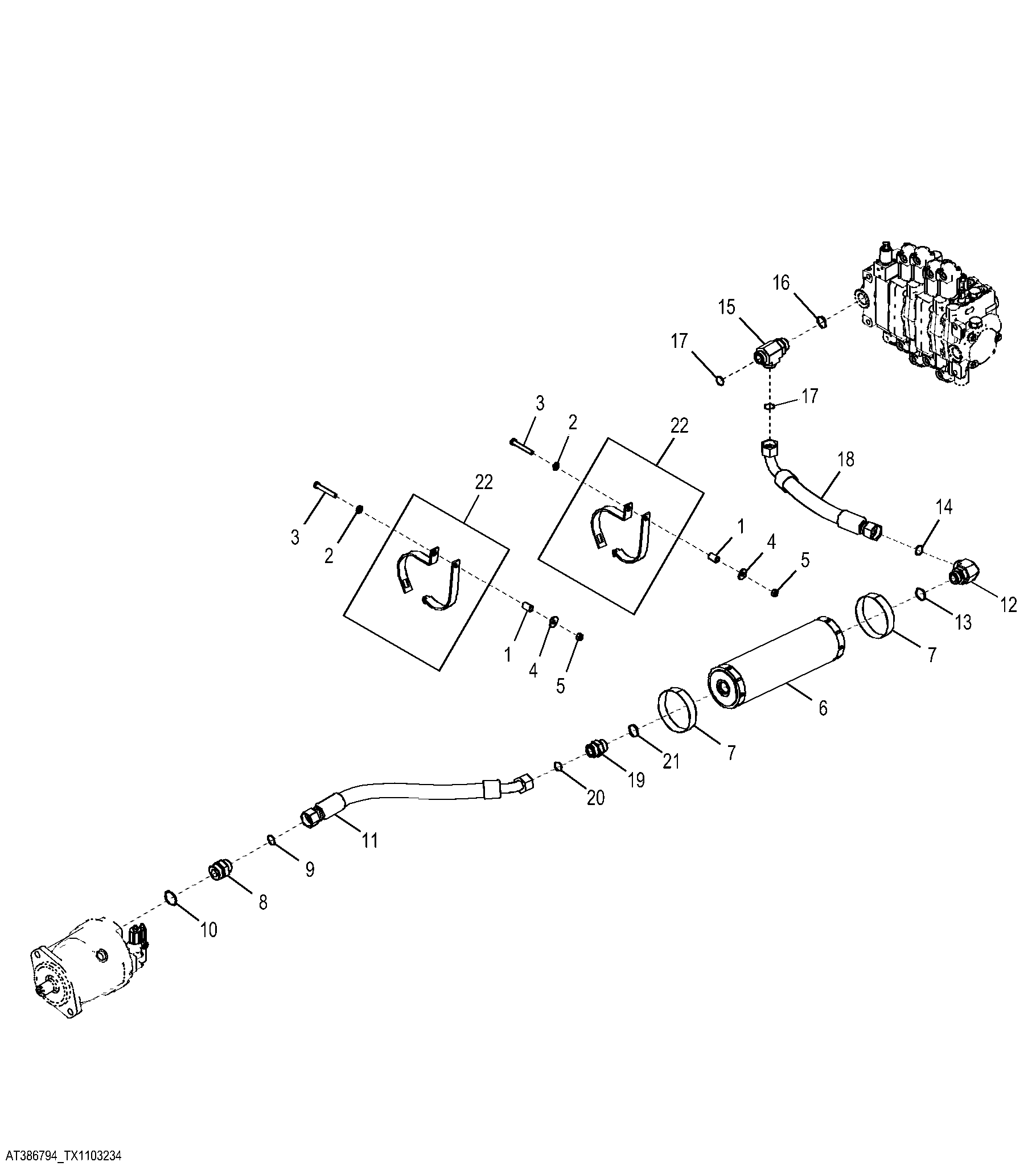 Attenuator Hydraulics with Cab, 6-Function Backhoe Valve