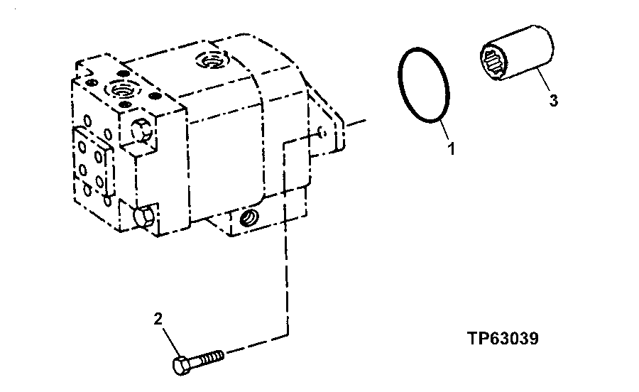 HYDRAULIC PUMP AND SPLINE ADAPTER TO TRANSMISSION