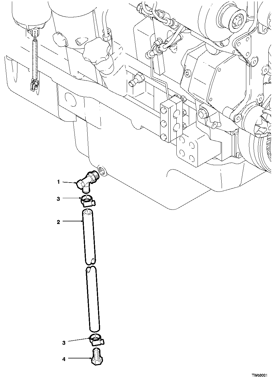 1933 ENGINE OIL DRAIN HOSE