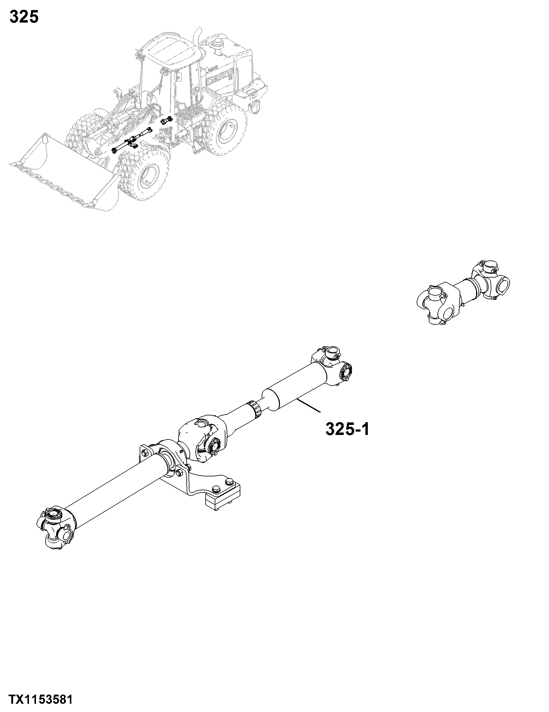 0325 Input Drive Shafts and U-Joints