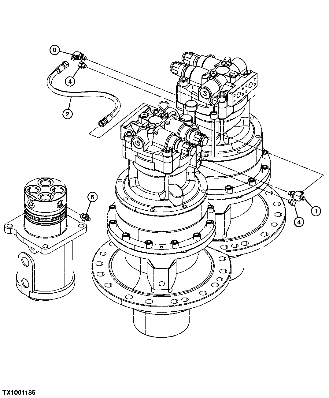 Pilot Lines (Swing Motor To Rotary Manifold)
