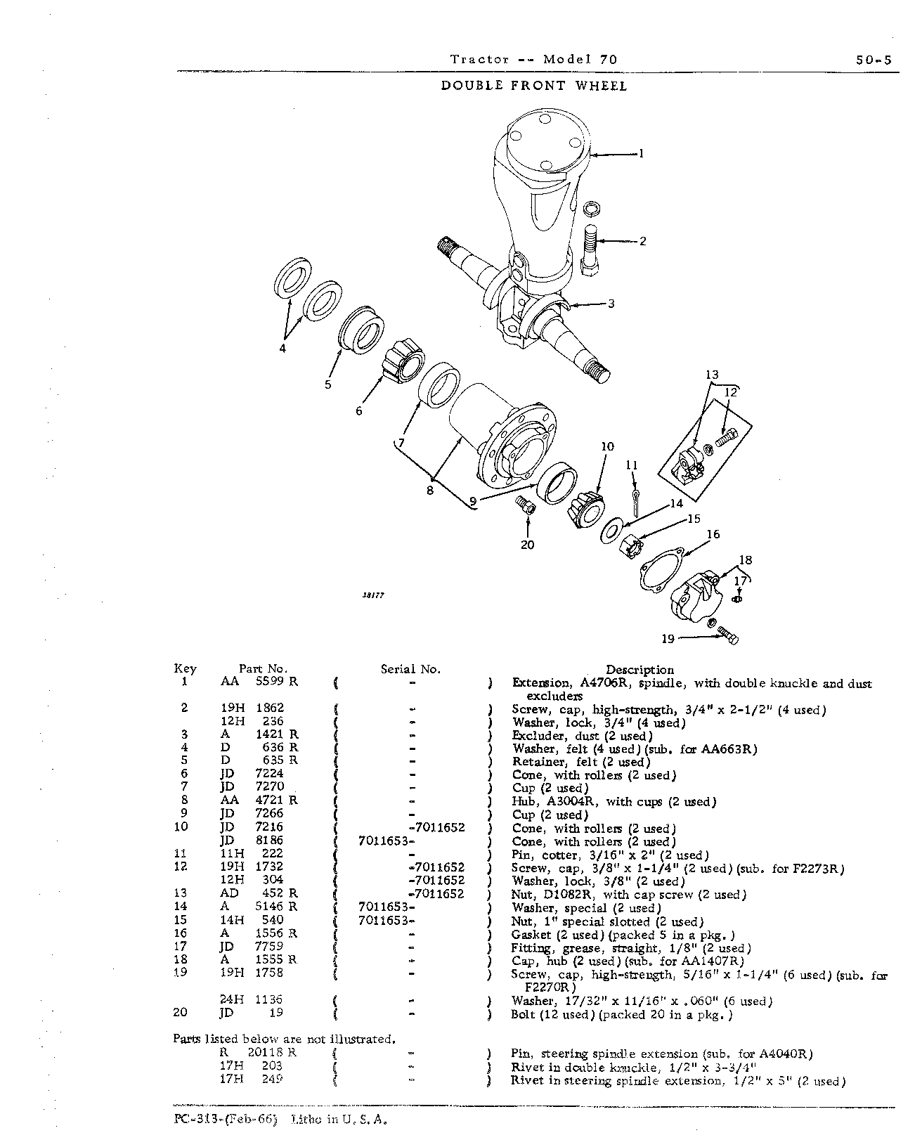 Section 50-Steering Mechanism, Front End Equipment and Rear Wheels (Continued)