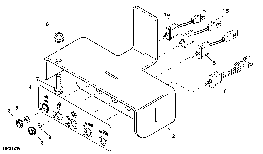 Chopper Position Switch, Light Switch and Bracket