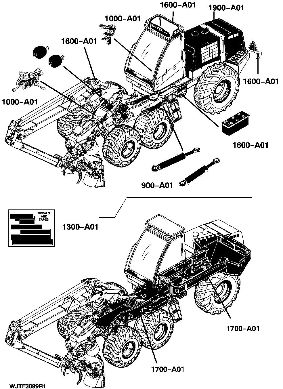 1470D Wheeled Harvester (S.N. 001001-), Tier 3, Engine 6090HTJ05