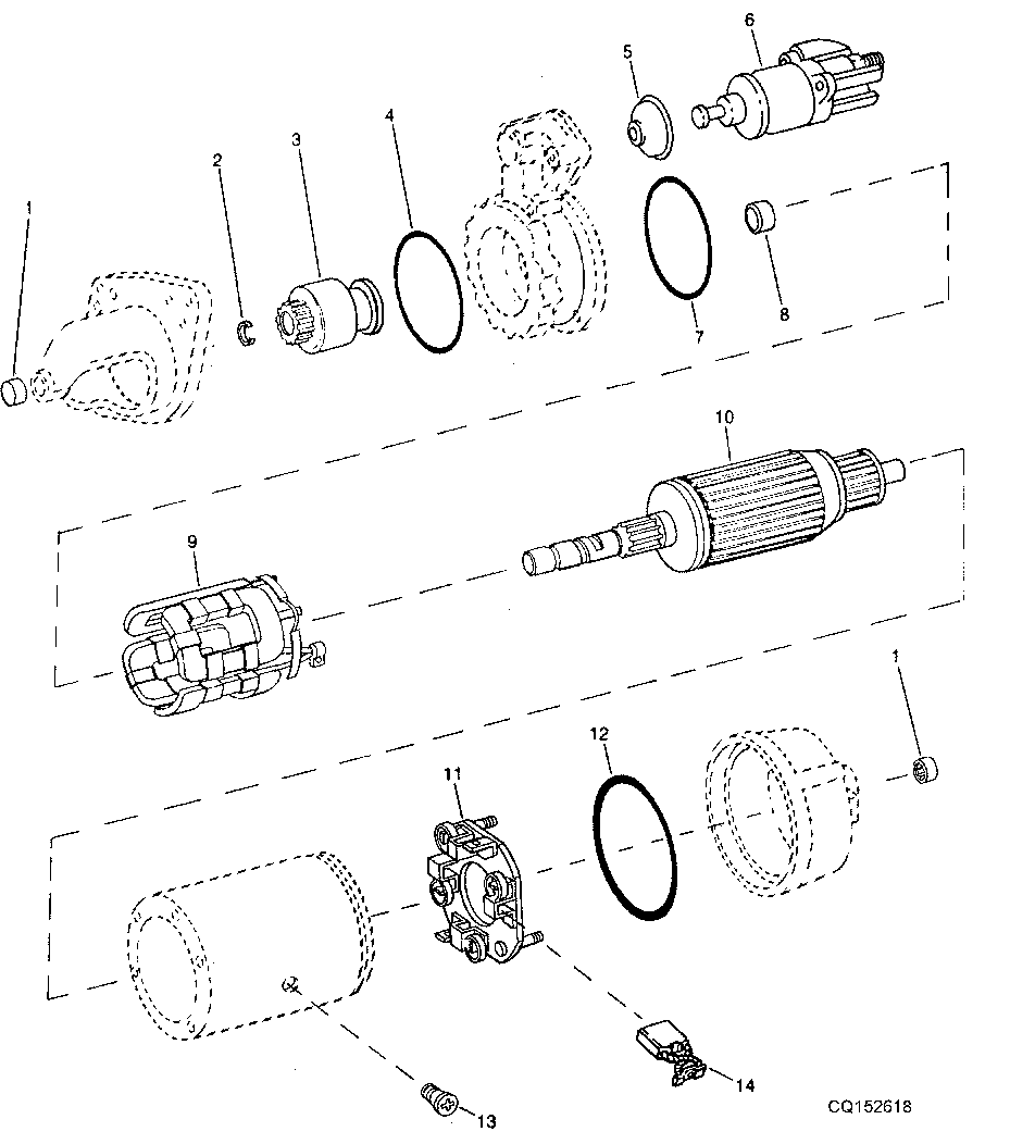 COMPONENTS FOR STARTING MOTOR - 8.1L ENGINE