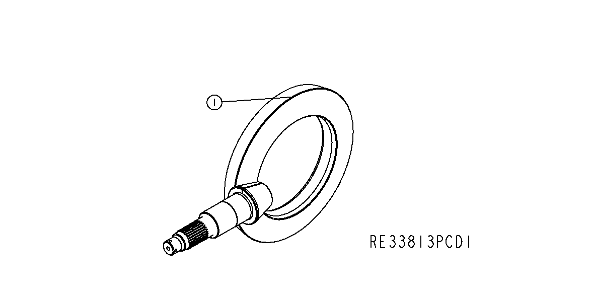 RE35711 SPIRAL BEVEL INPUT PINION RING GEAR SET(1400)REAR SWEDA (748H)CODE B3 - ORDER CODE 1203