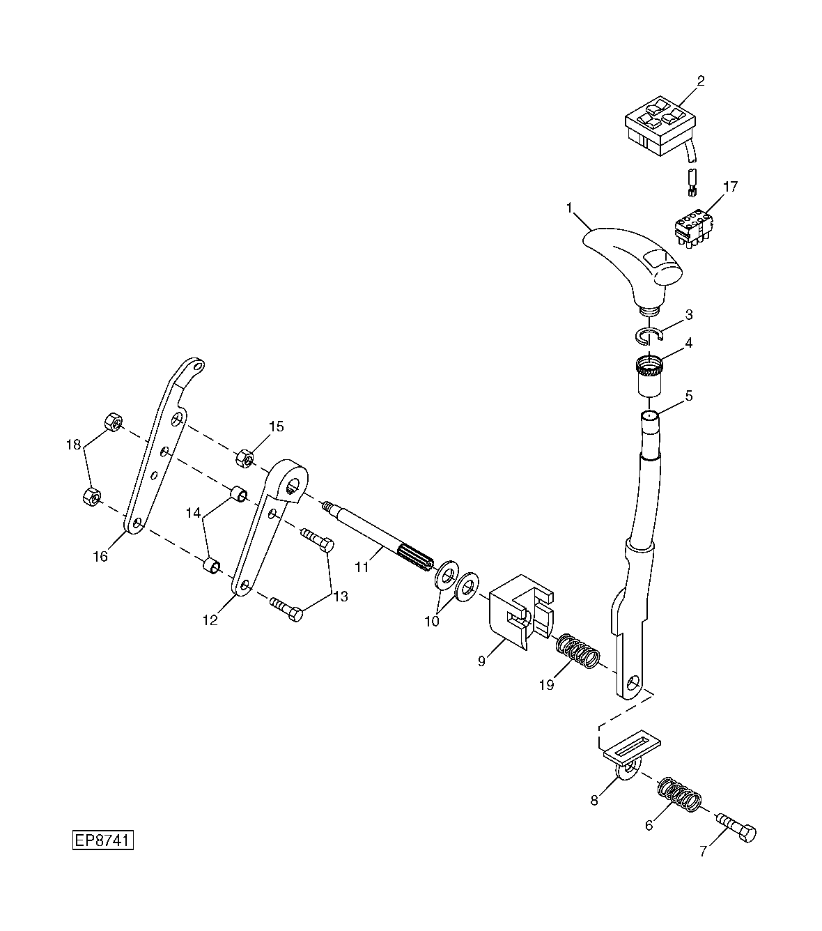 Hydrostatic Drive Lever, Cable and Switch ( - 163100)