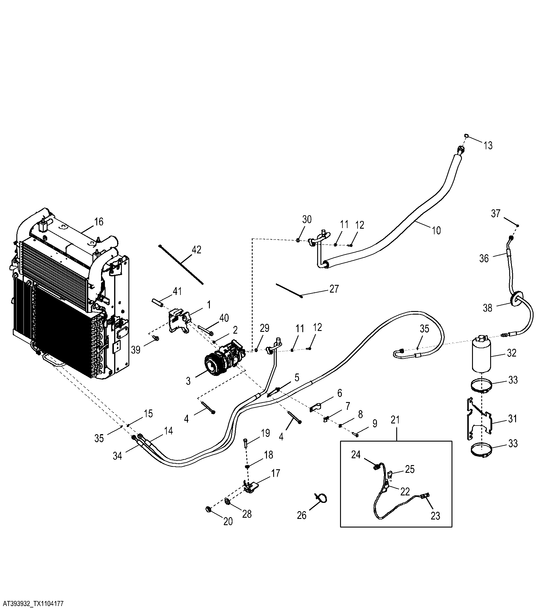 Air Conditioning System (Engine 4045HT054, 4045HT072, 4045HT086, 4045HT087)