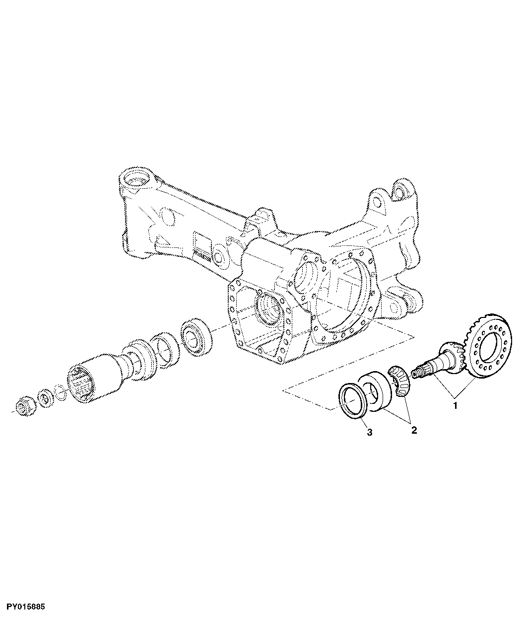BEVEL GEAR SET, MFWD-AXLE (755, WITH TLS)