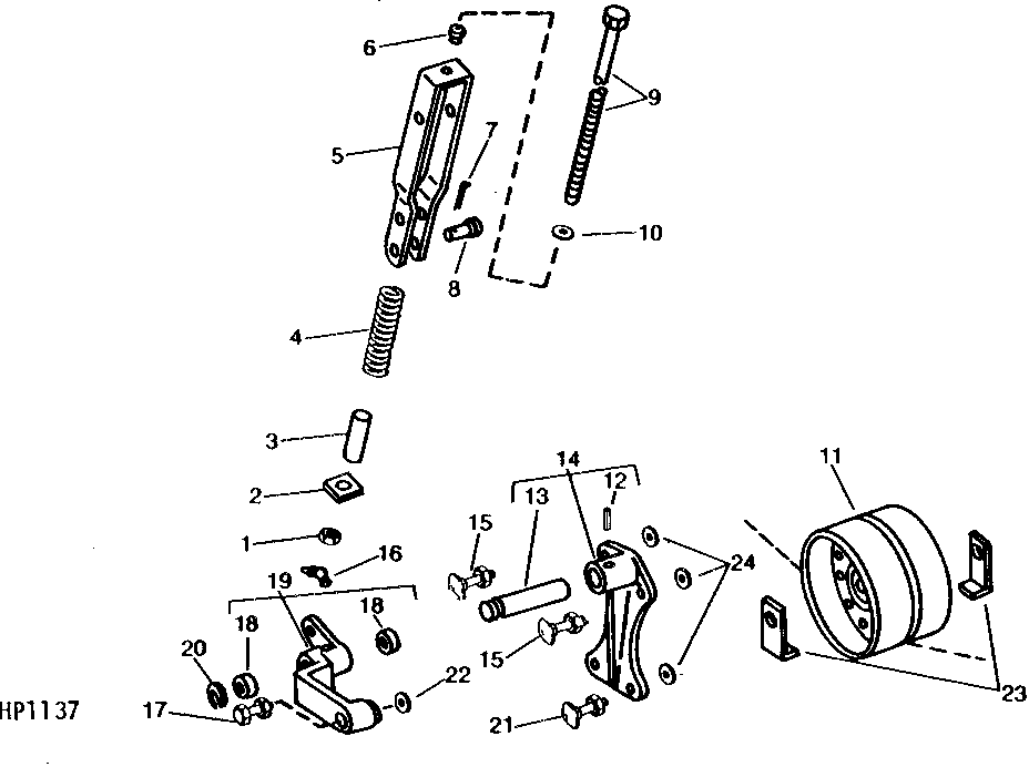 PLATFORM AND FEEDER HOUSE VARIABLE DRIVE LOWER BELT TIGHTENER AND SHIELD - SIDEHILL