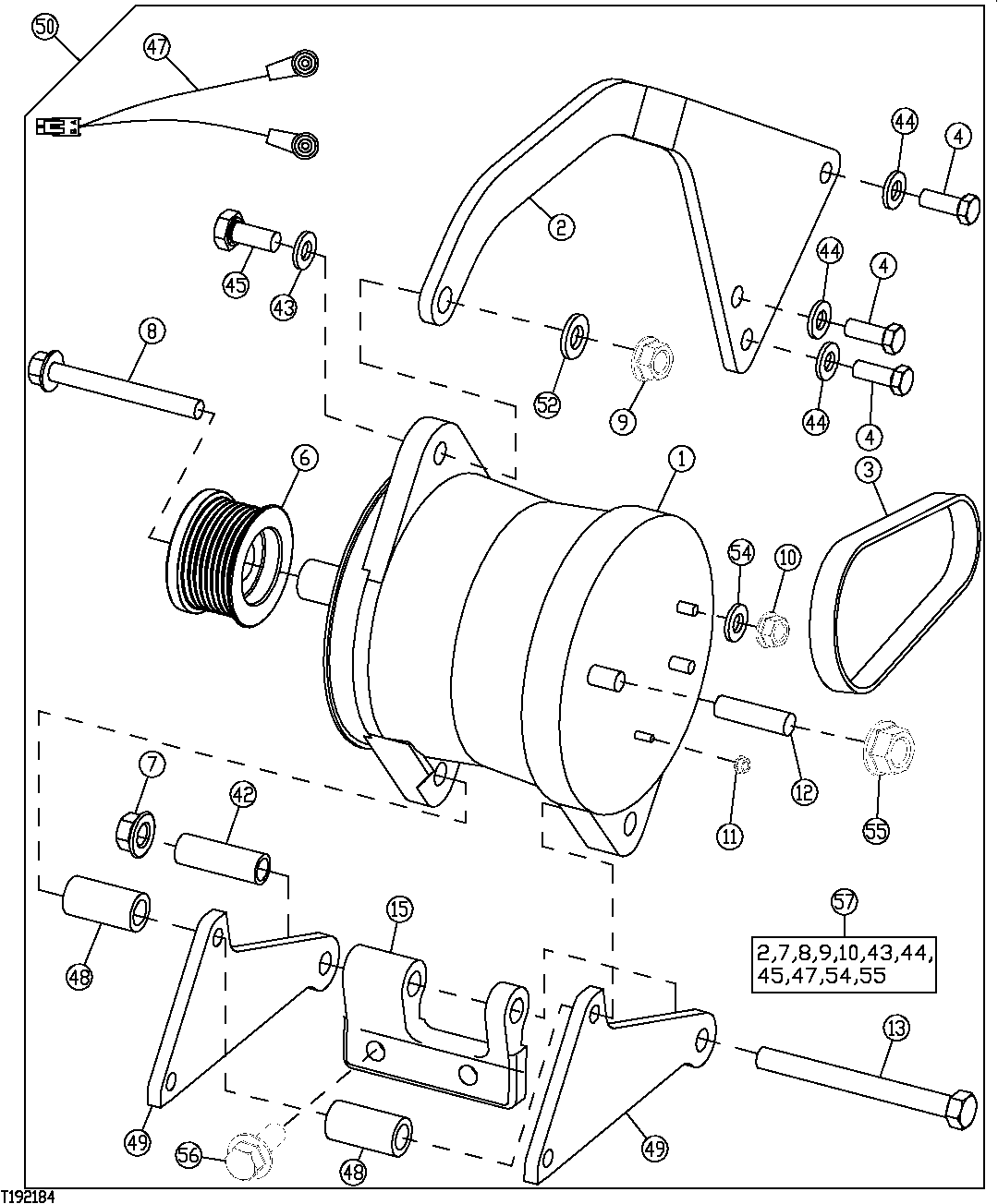 REPLACEMENT ALTERNATOR,BRACKETS AND ALTERNATOR DRIVE BELT