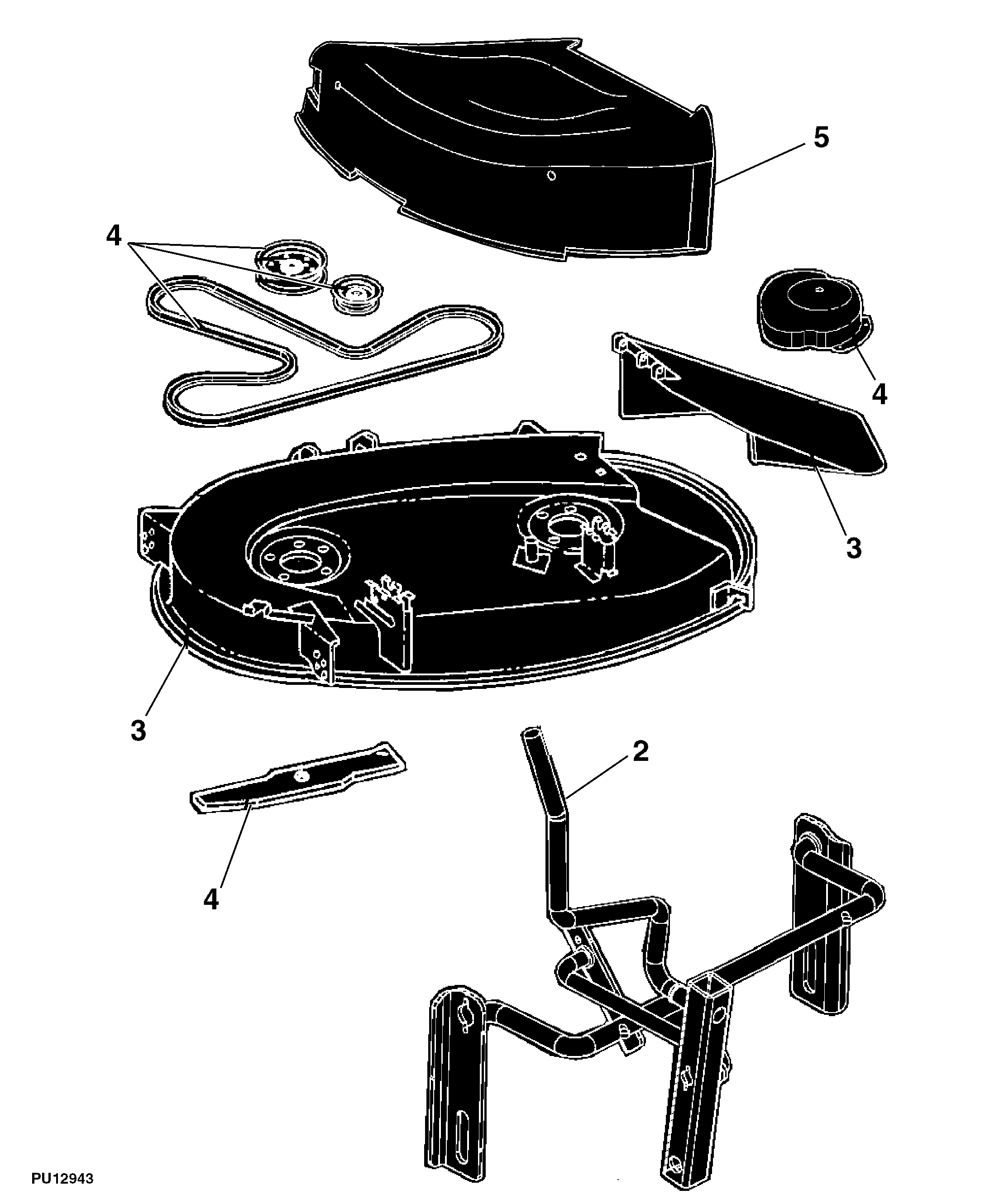 85 Mower Deck and Lift Linkage