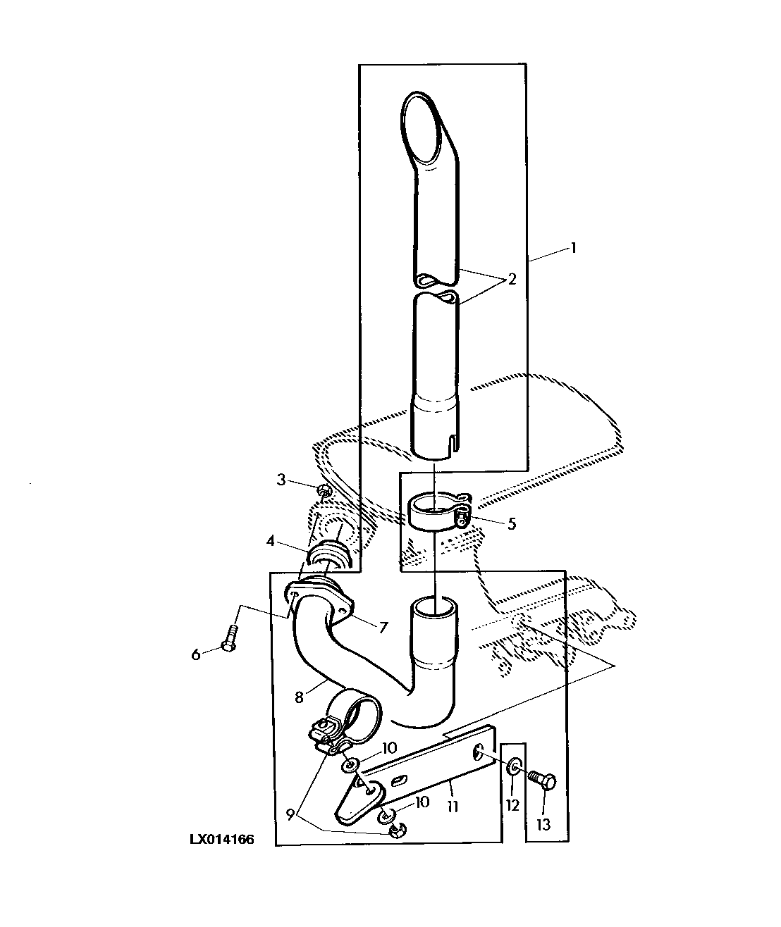 EXHAUST SYSTEM (VERTICAL STACK, LEFT HAND SIDE)